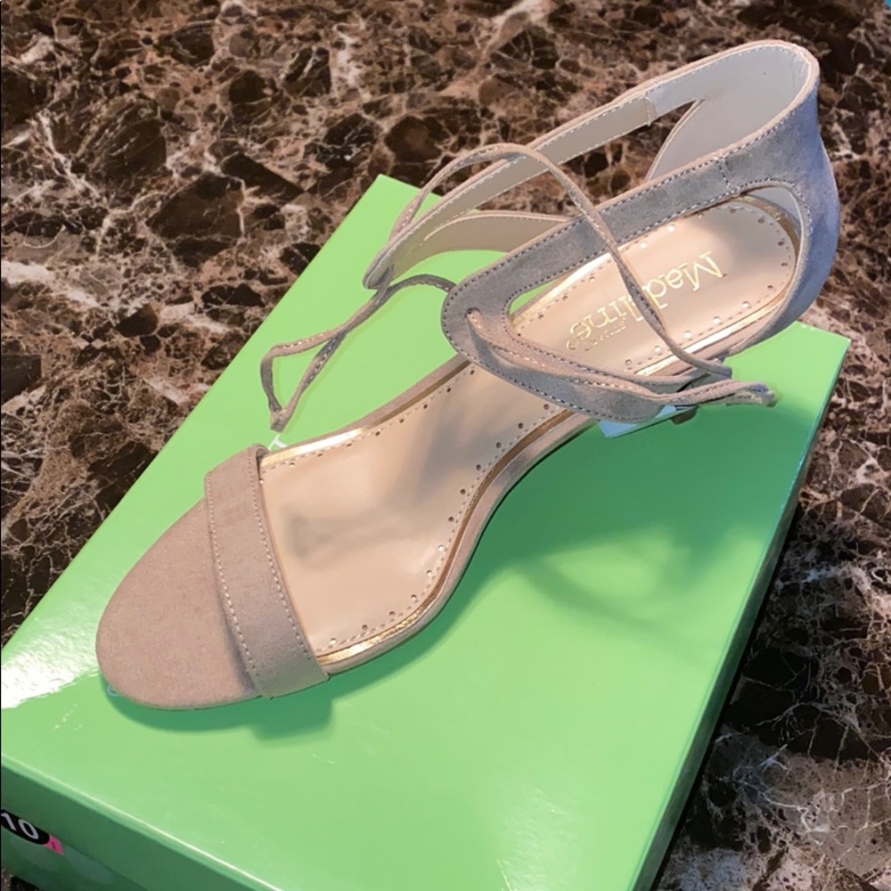 New tan lace up heels!  Cute and comfy! 2.5in heel